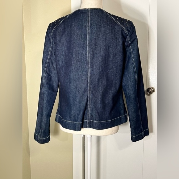 Baccini Denim Jacket with Metal Accents Women’s Size Medium - Picture 4 of 11